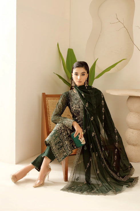 Ramsha Embroidered Chiffon Suit BB-103