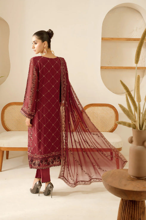 Ramsha Embroidered Chiffon Suit BB-105