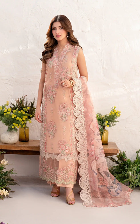 Asifa Nabeel Embroidered Lawn Suit Peony