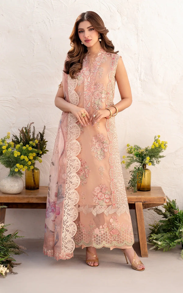 Asifa Nabeel Embroidered Lawn Suit Peony