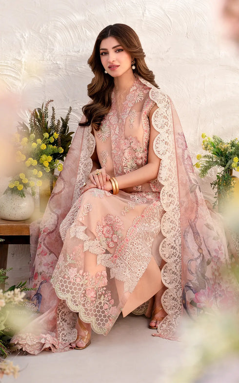Asifa Nabeel Embroidered Lawn Suit Peony