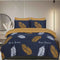 Pure Cotton Reversible Duvet Set - Sweet Dreams Navy Mustard Quilt Cover Set