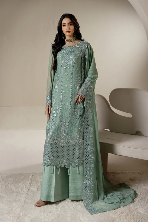 Maryams Embroidered Chiffon Suit A-12008