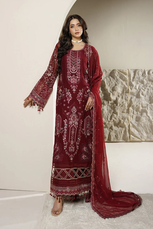 Maryams Embroidered Chiffon Suit A-12001