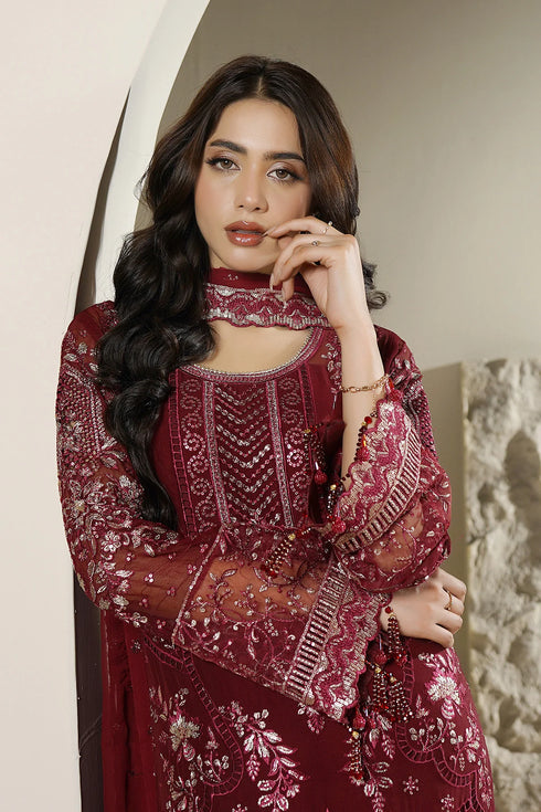 Maryams Embroidered Chiffon Suit A-12001