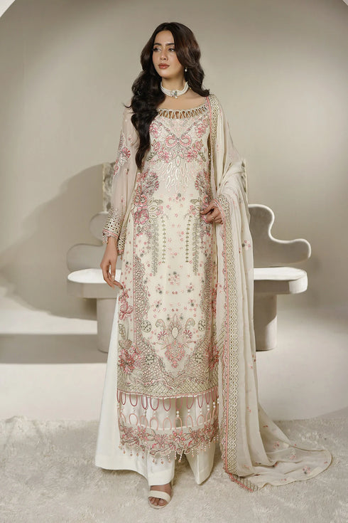 Maryams Embroidered Chiffon Suit A-12006