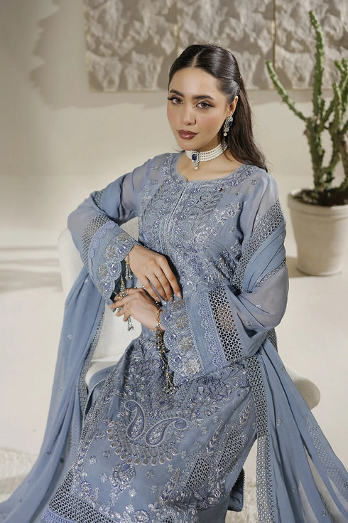 Maryams Embroidered Chiffon Suit A-12005