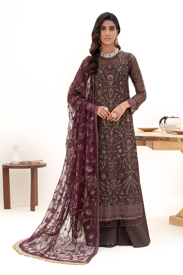 Zarif Embroidered Net 3 piece suit ZN 10 MUSE