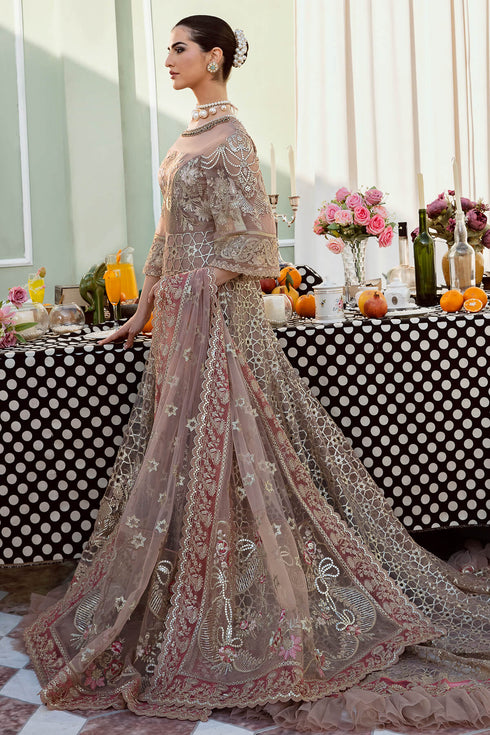 Imrozia Embroidered Net 3 Piece S-1070 Perle
