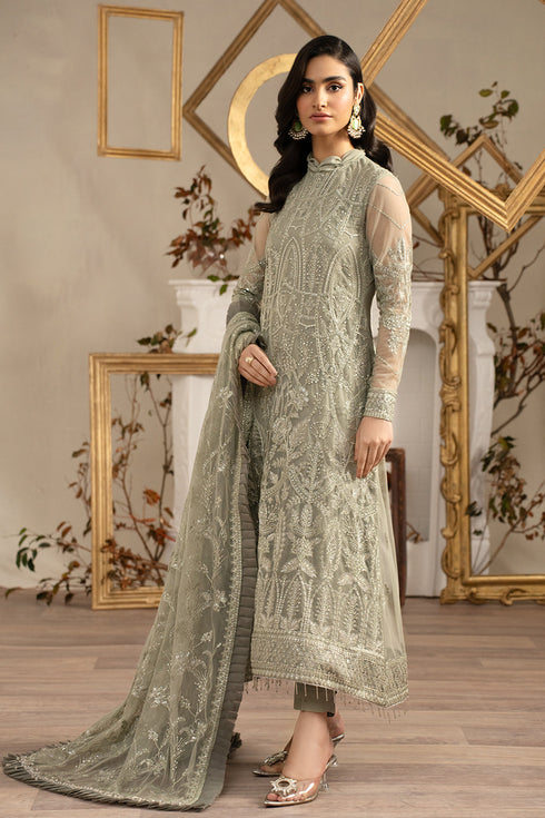 Zarif Embroidered Net 3 piece suit ZRN 05