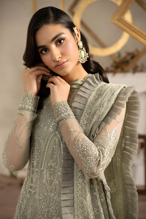 Zarif Embroidered Net 3 piece suit ZRN 05