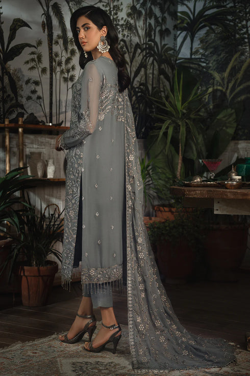 Zarif Embroidered Chiffon 3 Piece Suit ZLR 07