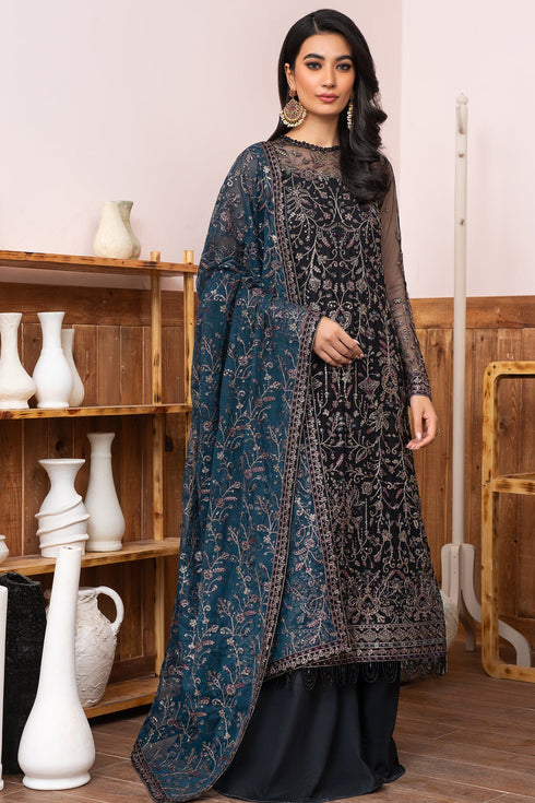 Zarif Embroidered Net 3 Piece Suit ZLM-02