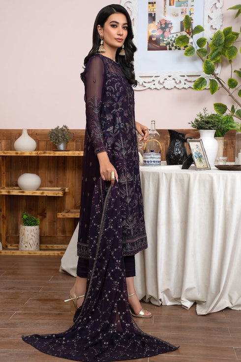 Zarif Embroidered Chiffon 3 Piece Suit ZLM-05