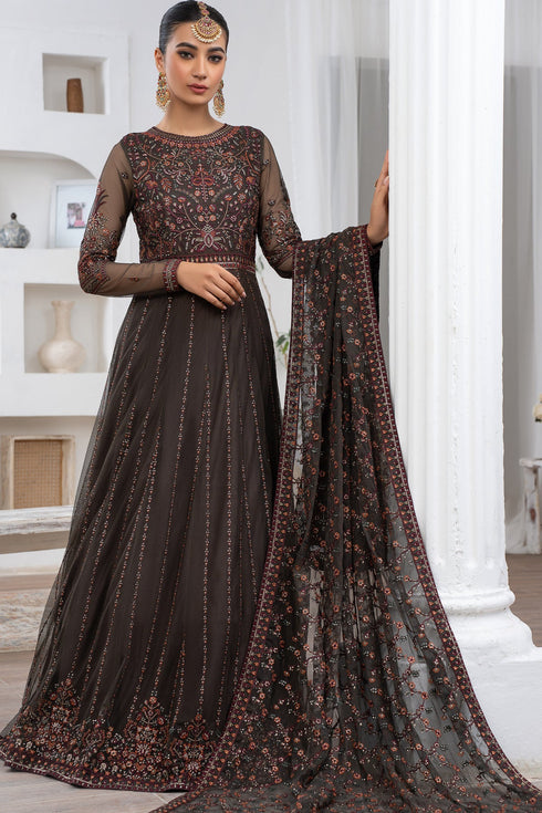 Zarif Embroidered Net 3 Piece Suit ZLM-04