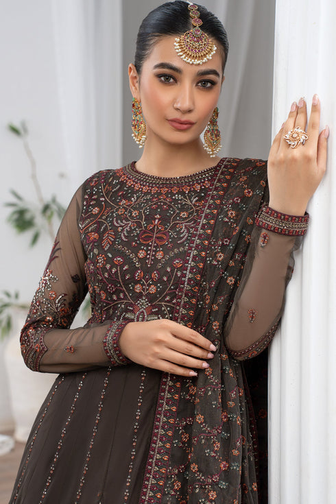 Zarif Embroidered Net 3 Piece Suit ZLM-04