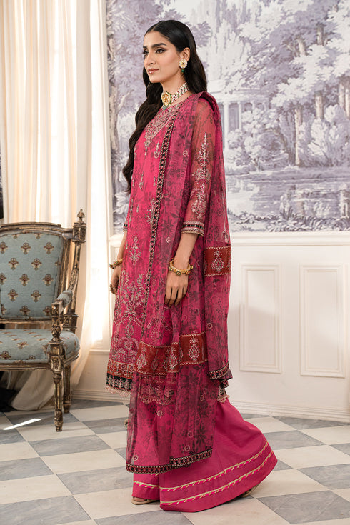 Zarif Embroidered Net 3 piece suit ZAF 05