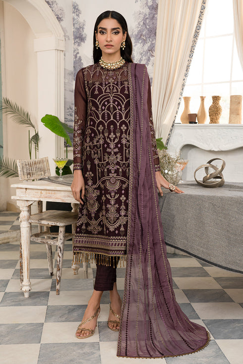 Zarif Embroidered Chiffon 3 piece suit ZAF 09