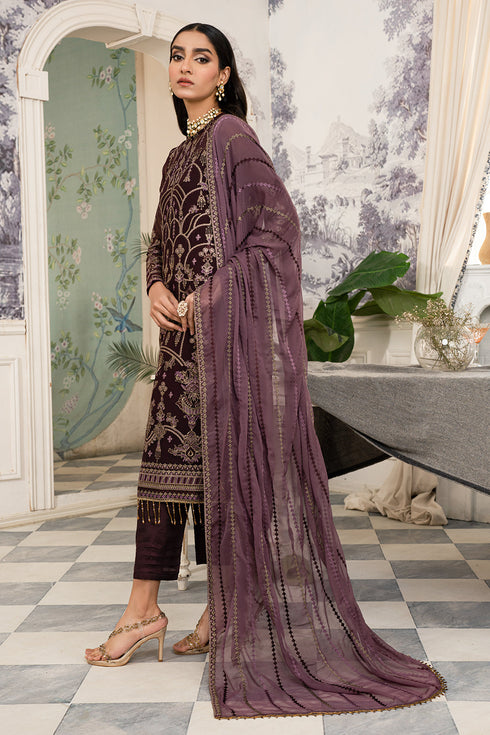 Zarif Embroidered Chiffon 3 piece suit ZAF 09