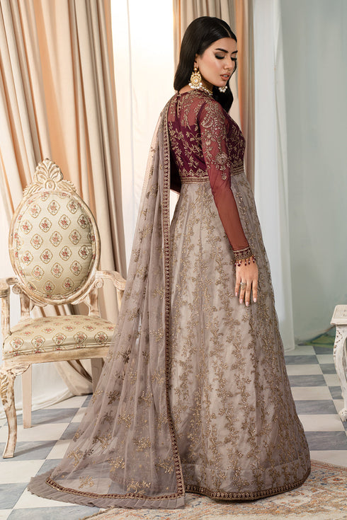 Zarif Embroidered Net Saree & 3 piece suit ZAF 01