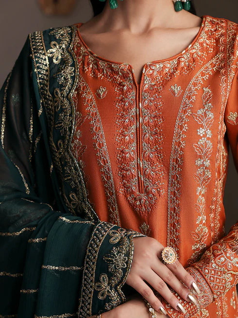 Gulaal Embroidered Sequined Chiffon Suit Ciora