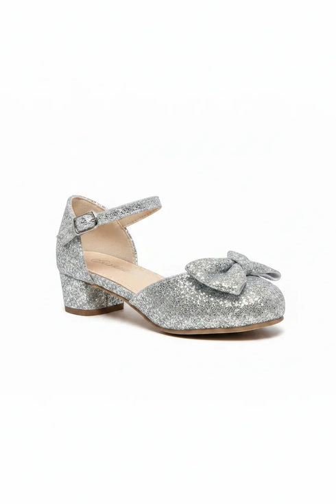 Kids Silver Glitter Shoes BS-608