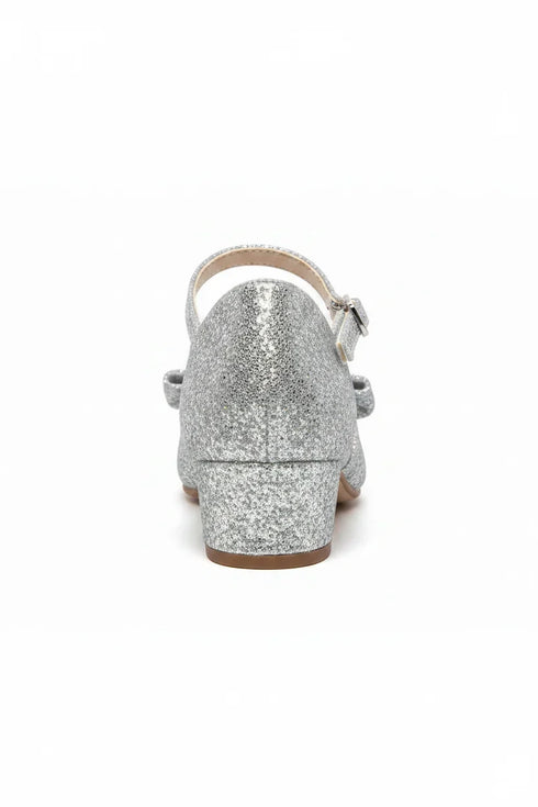 Kids Silver Glitter Shoes BS-608