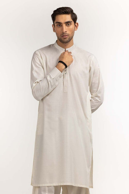 Gul Ahmed Ready to Wear Men's Cream Basic Suit SK-S24-003