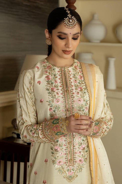 Imrozia Embroidered Raw Silk 3 Piece SRS-09