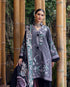 Mushq Embroidered Karandi Suit Silver Mist