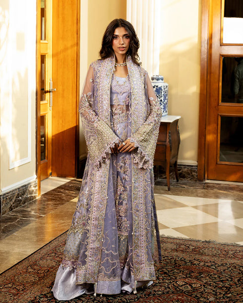 Mushq Embroidered sequined Net Suit Simran