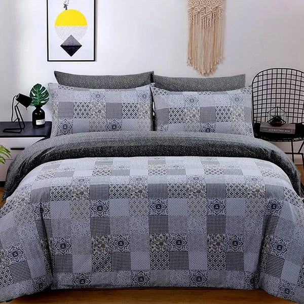 Soft Cotton Quilted Duvet Cover Set - Marrocoas Printed Reversible