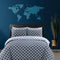 Spades Printed Grey Duvet Cover Set - 100% Cotton for a Stylish Bed