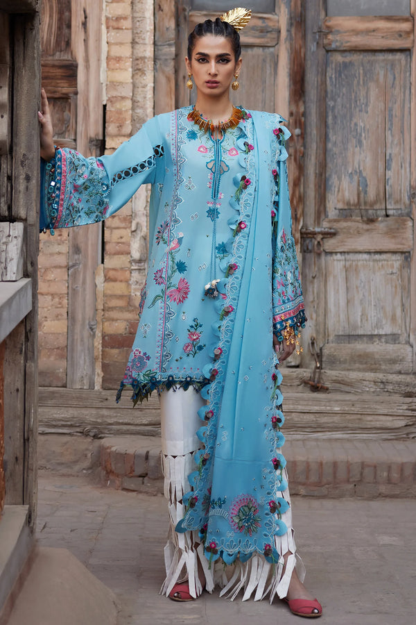 Elan Embroiderd Lawn Suit ISLA BLEU (EL25-11 A)