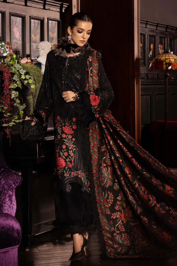 Maria B Embroidered Linen 3PC Suit WL-1309
