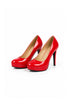 Red Patent Round Toe High Heel Court Shoes – G-925