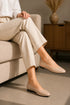 Women's Nude Closed Toe Ballet Flats