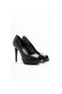 Black Matte Peep Toe High Heel Court Shoes – G-926