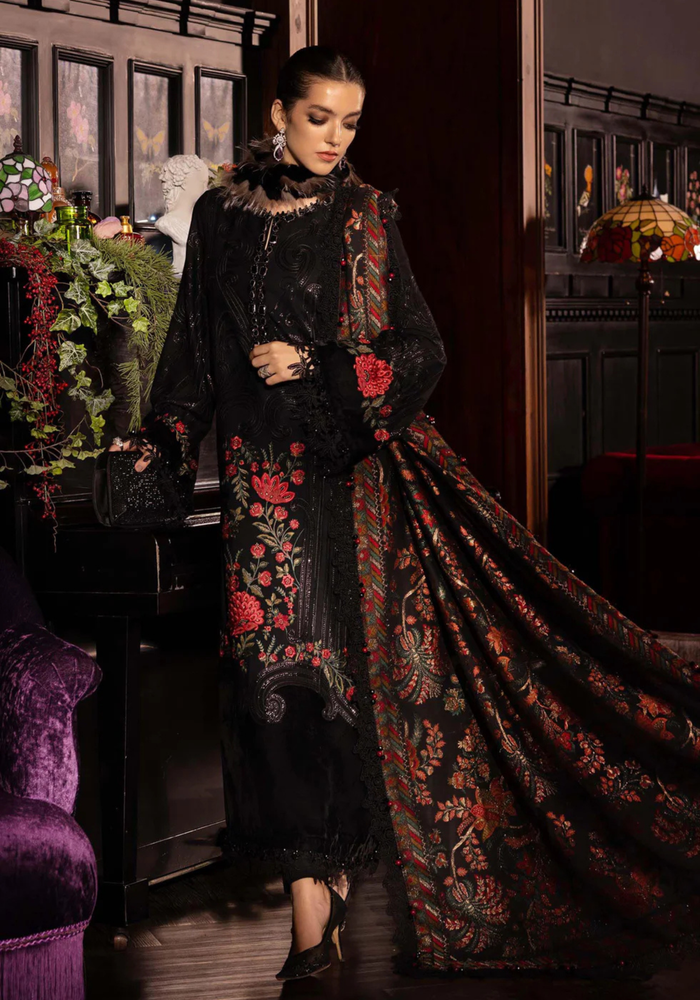 Maria B Embroidered Linen 3PC Suit WL-1309