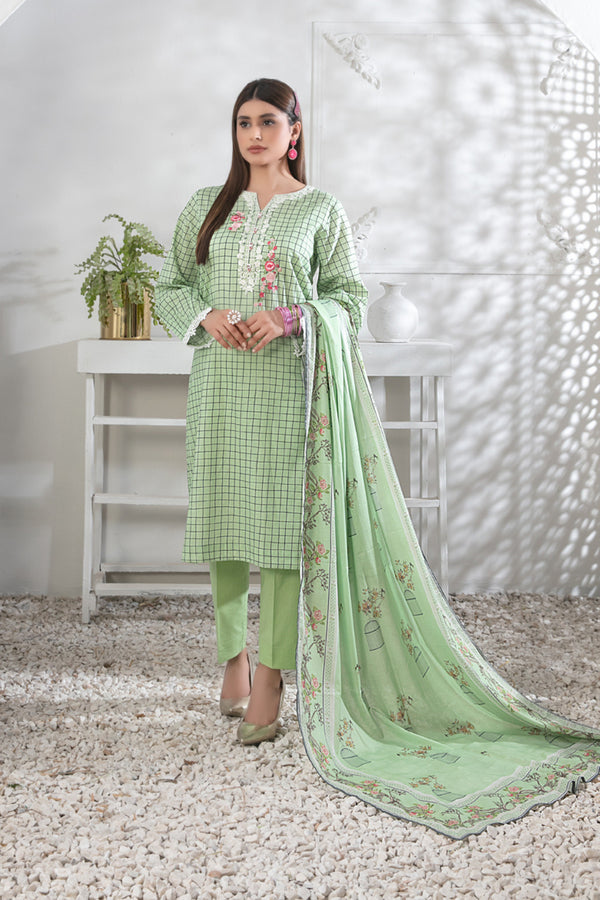 Tawakkal  Embroidered Lawn 3 Piece Suit D-9038