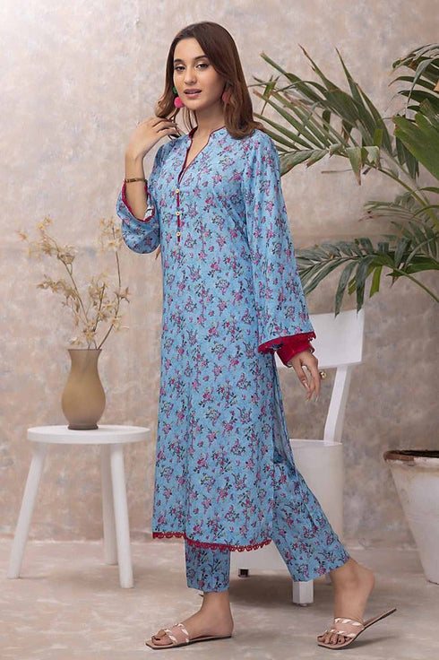 Gul Ahmed 2 Piece Printed Karandi Unstitched Suit WNST-32066