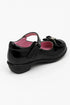 Girls Black Patent Mary Jane School Shoes with Bow-BS-MACHA