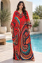 Women’s Red Maxi Kaftan Beach Cover-Up – Relaxed Fit