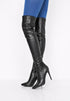 Women Thigh High Kinky Over The Knee Stiletto Matte Boots G-051