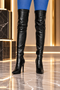 Women Thigh High Kinky Over The Knee Stiletto Matte Boots G-051
