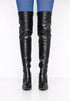 Women Thigh High Kinky Over The Knee Stiletto Matte Boots G-051
