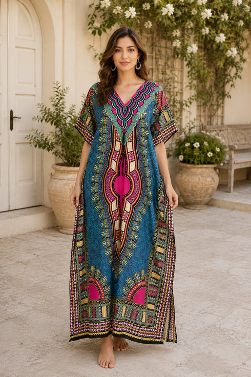 ALKC-Teal Women's Doll Swimwear Cover Up