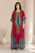Women’s 100% Cotton African Print Kaftan Dress – Plus Size Dashiki Beach Cover-Up with Pockets