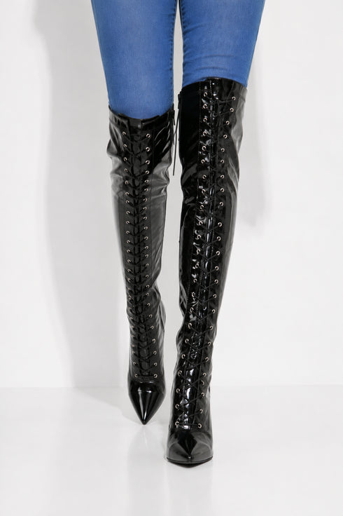 Women Thigh Kinky Over The Knee Stiletto Boots G-720