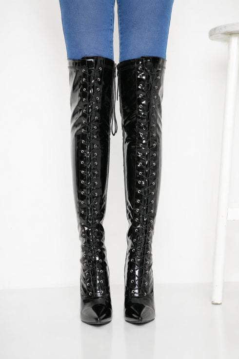 Women Thigh Kinky Over The Knee Stiletto Boots G-720